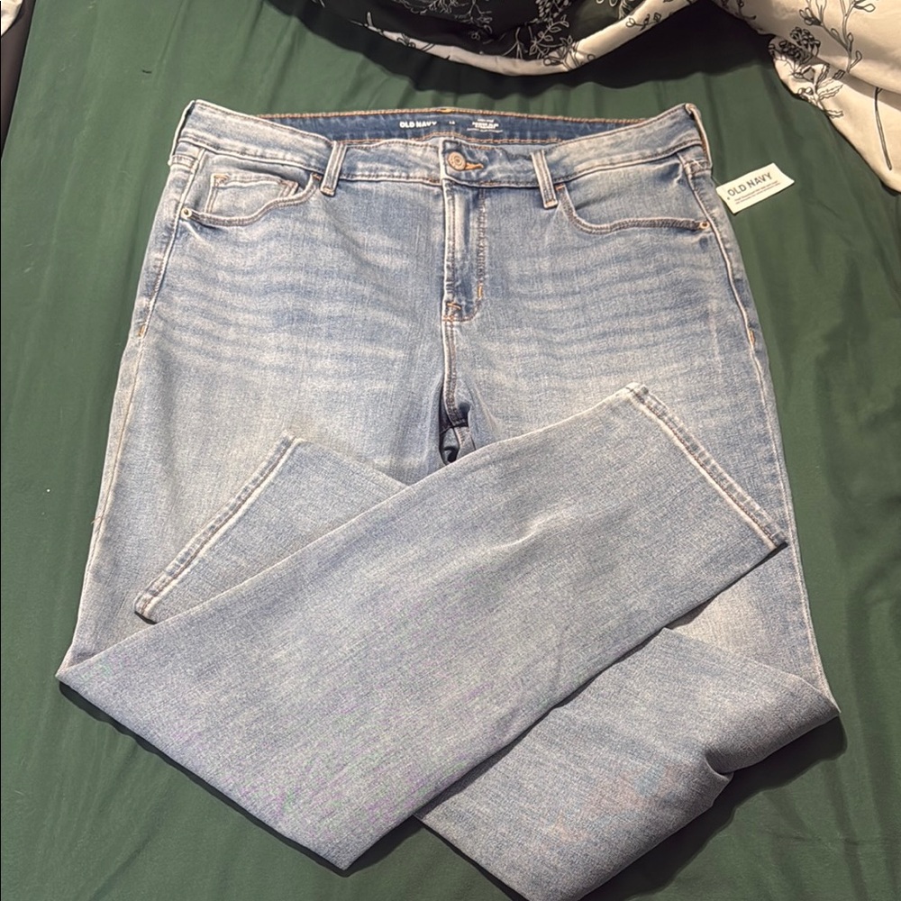 Old Navy Blue Straight Leg Jeans Classic Denim